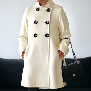 White wool coat